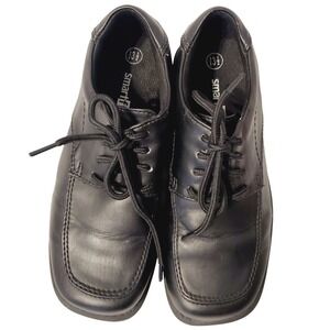Smartfit Boys Black Lace Up Dress Shoes Square Toe Oxford 13.5 Kids Formal